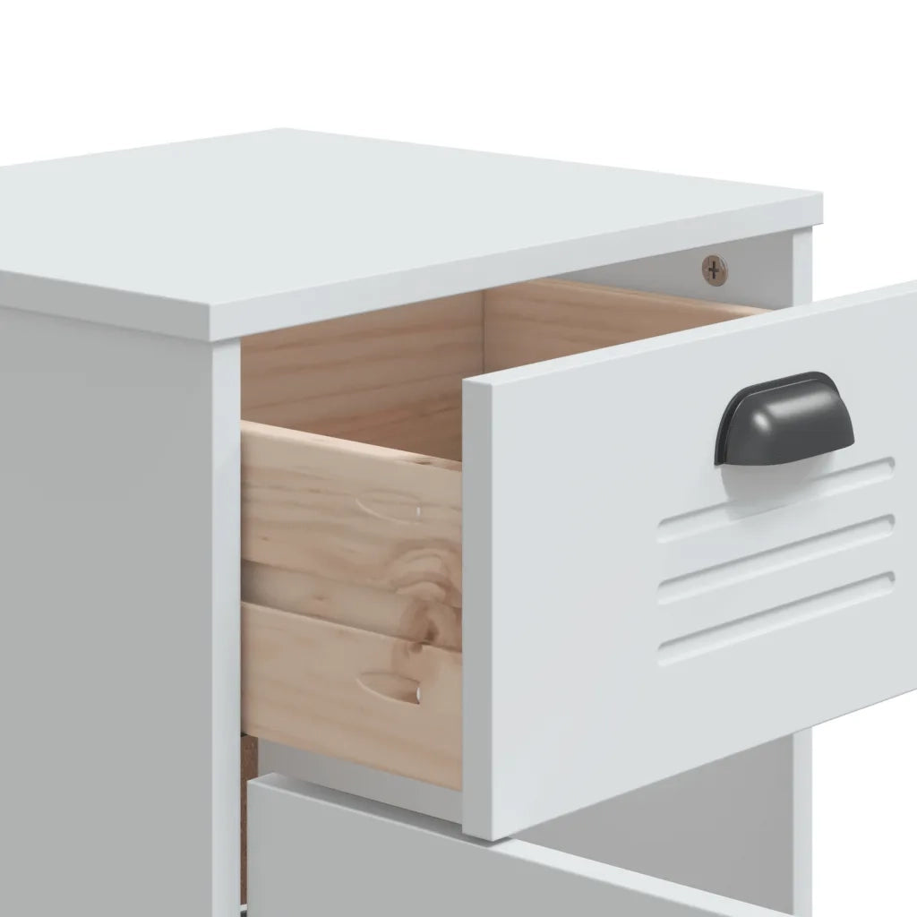 Comodino-Tavolino da notte VIKEN Bianco in Legno Multistrato 602170