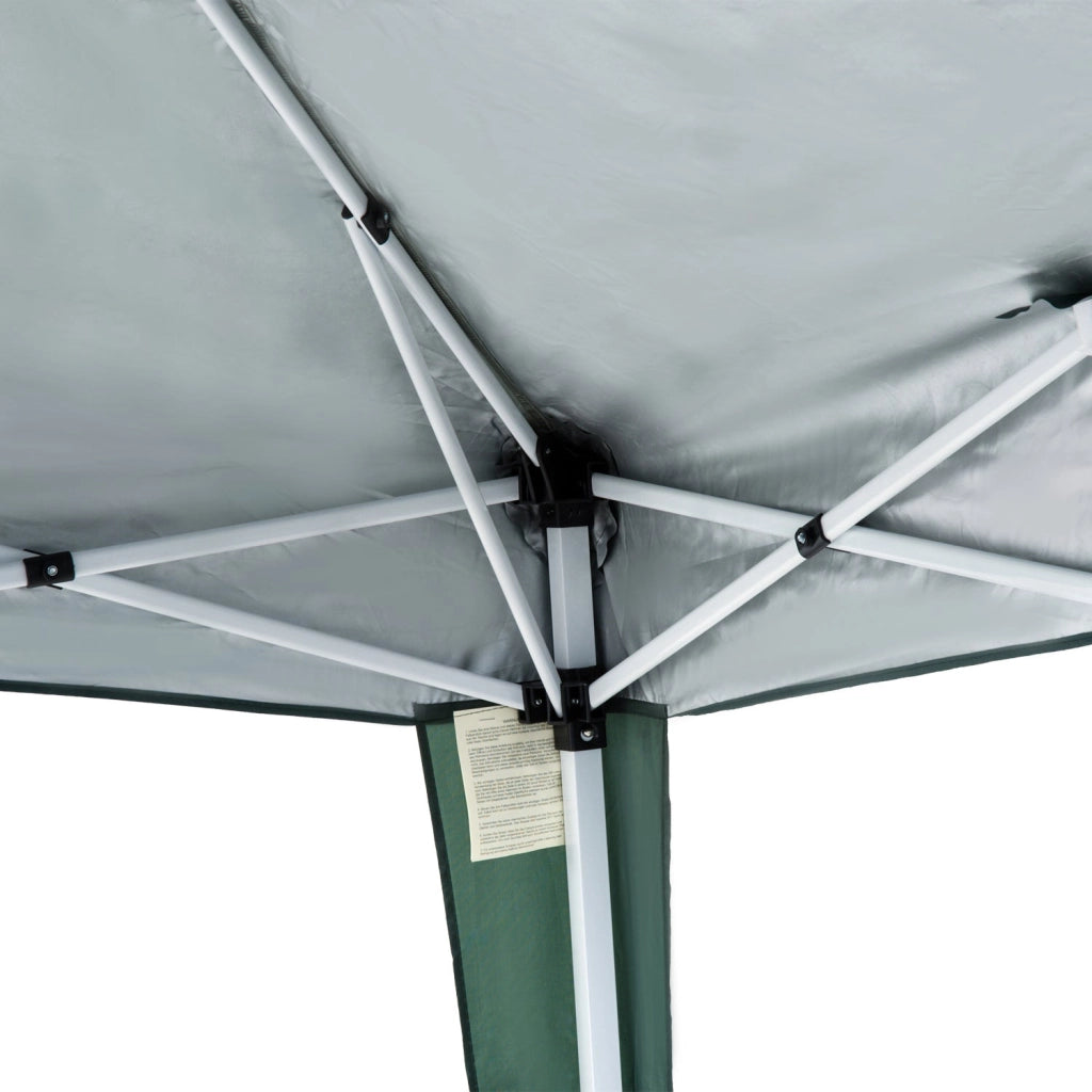 Gazebo da Giardino Pieghevole 297x297x250 cm in Acciaio e Tessuto Oxford Verde