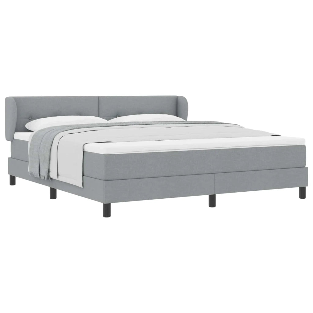 Letto a molle con materasso Grigio chiaro 180 x 200 cm Tessuto 3340038