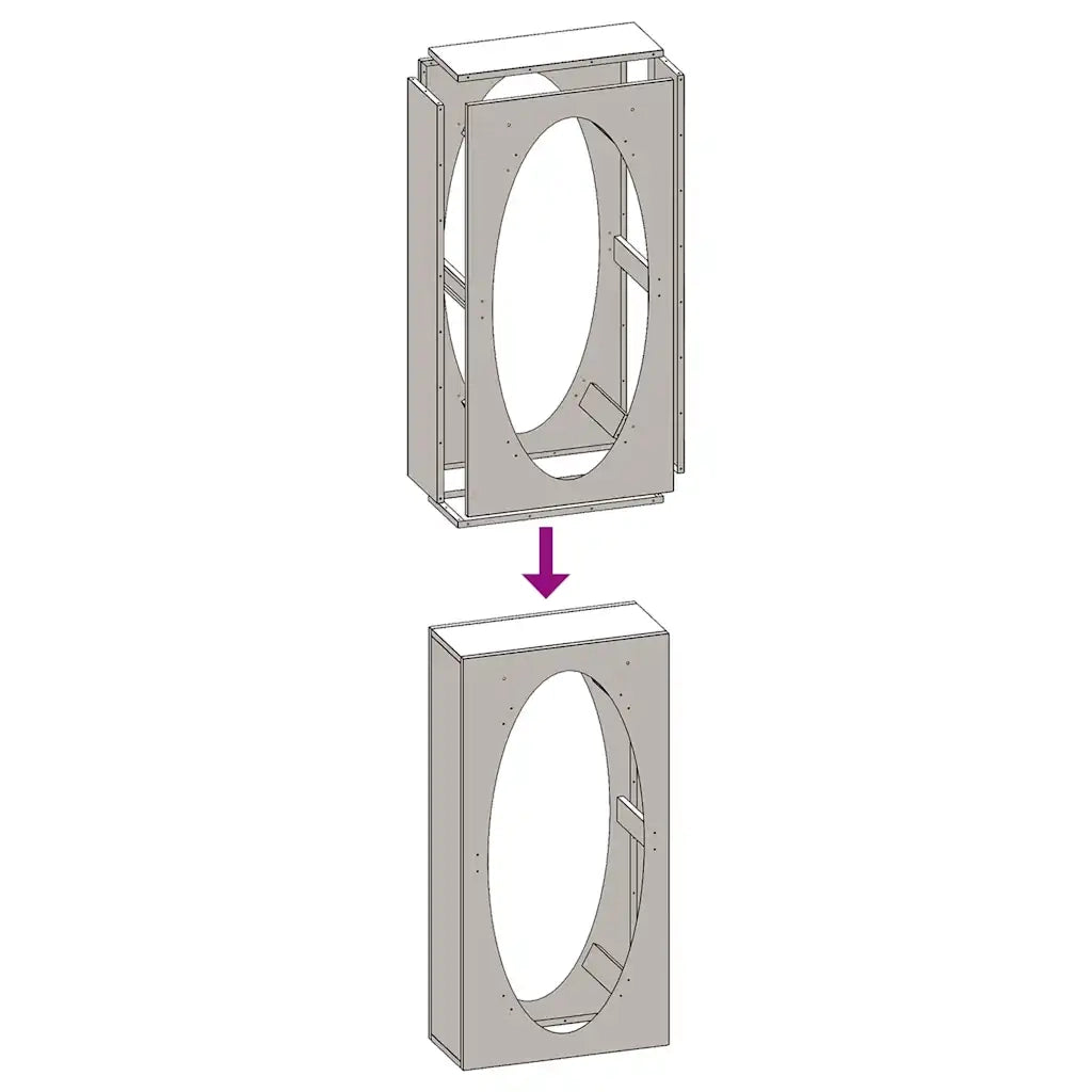 Rastrelliera per Legna da Ardere Bianca 50x23x100 cm CFW2979712