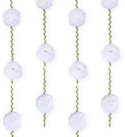 Set di 2 Pomponi di Tissue Bianchi da 250 cm per Decorazione di Festa