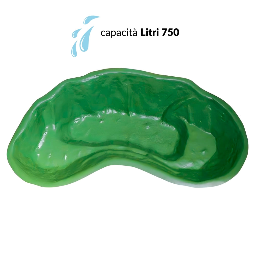 Laghetto da giardino nemi verde e pompa gda 1500 uvc 5 watt