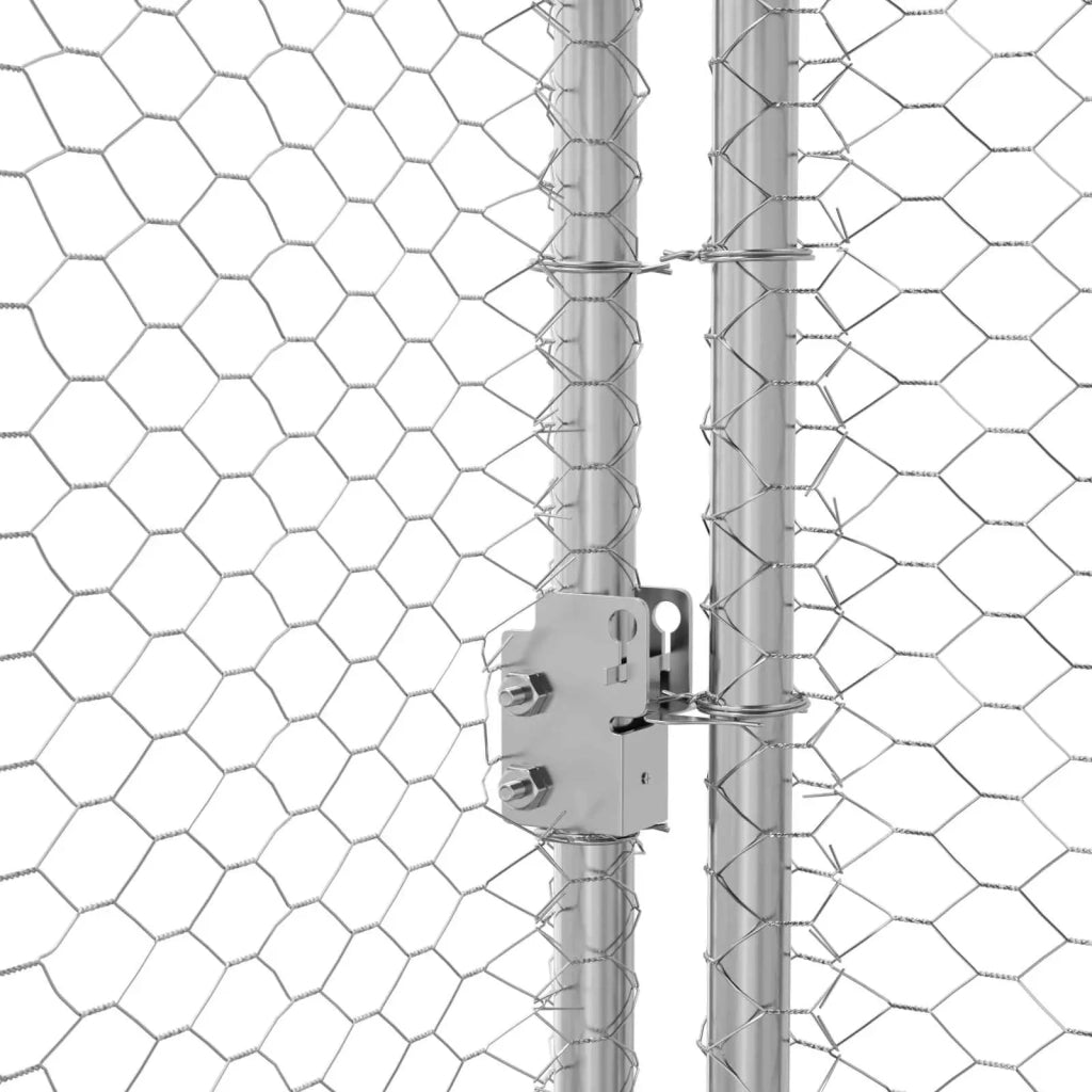 Gabbia per polli 4 pz Argento 800 x 200 x 200 cm Acciaio e PE 3381111