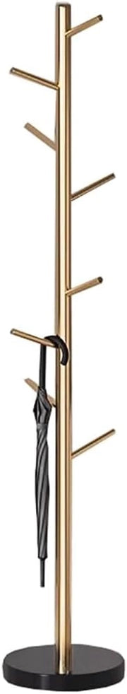 Appendiabiti, Appendiabiti in Metallo indipendenti, Appendiabiti a Forma di Albero con 8 Ganci e Base in Marmo Naturale Stabile, per Borsa, Cappello, Sciarpa, Giacca (B)