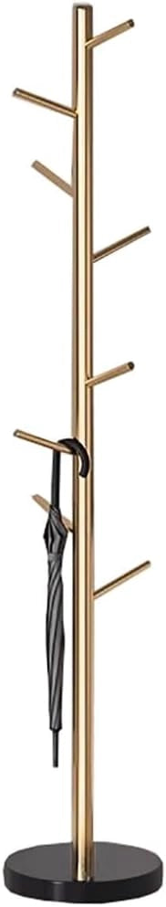 Appendiabiti, Appendiabiti in Metallo indipendenti, Appendiabiti a Forma di Albero con 8 Ganci e Base in Marmo Naturale Stabile, per Borsa, Cappello, Sciarpa, Giacca (B)