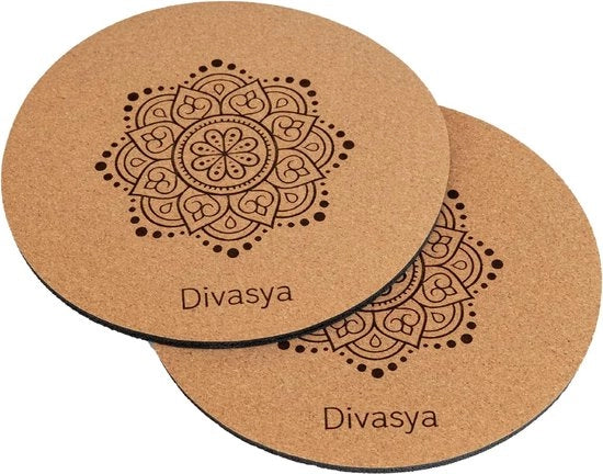 cuscino di gomma naturale (20 cm), superficie in corteccia antiscivolo e antislip. Adatto anche per gomiti/braccia/posizione testa in piedi. Cuscino per yoga, protezione ginocchia