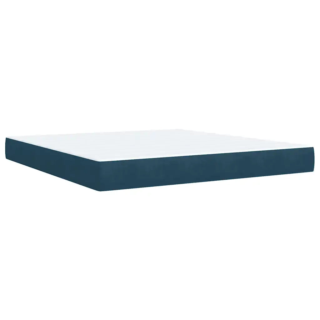Giroletto a Molle con Materasso Blu 180x200 cm in Velluto 3290982