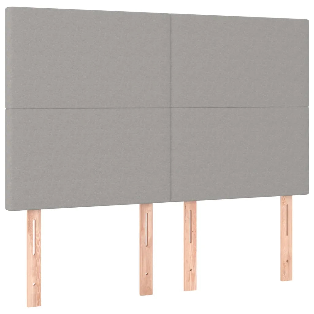 Letto a Molle Materasso e LED Grigio Chiaro 140x190 cm Tessuto 3134709