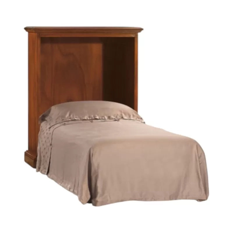 Mobile letto arte povera rete singola legno tinta noce 97x48x120 (2132) - Mobili 2G