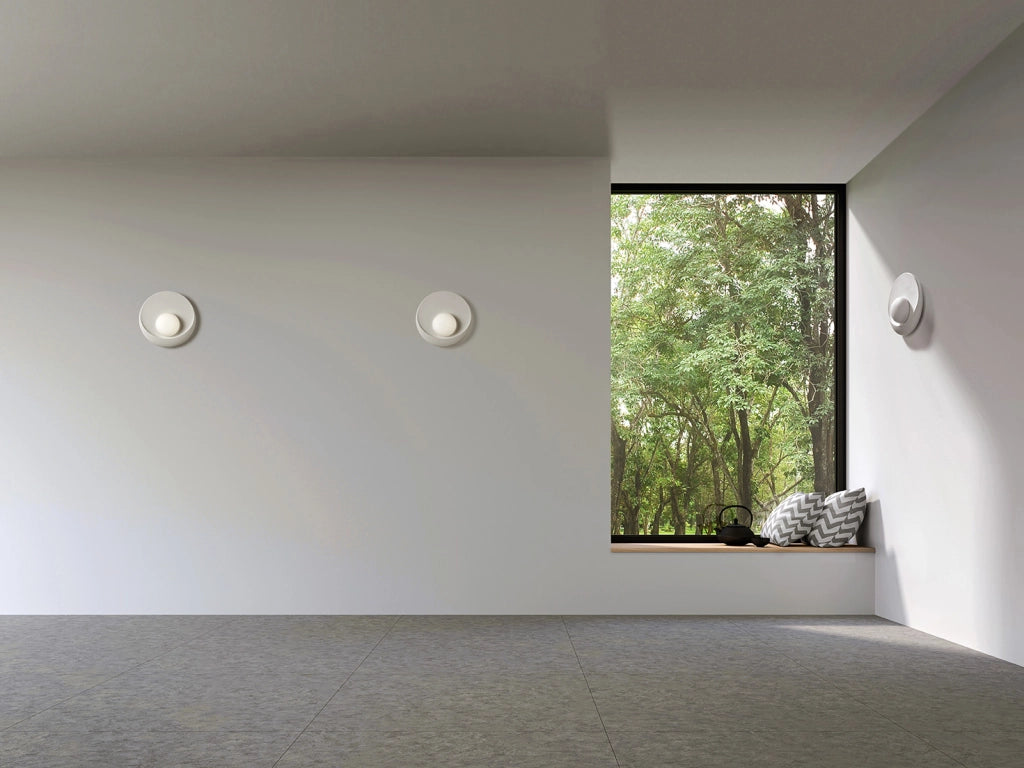 PITANE Parete/Soffitto Con Vetro 1 Luce in gesso nianco attacco GX53 25x25cm