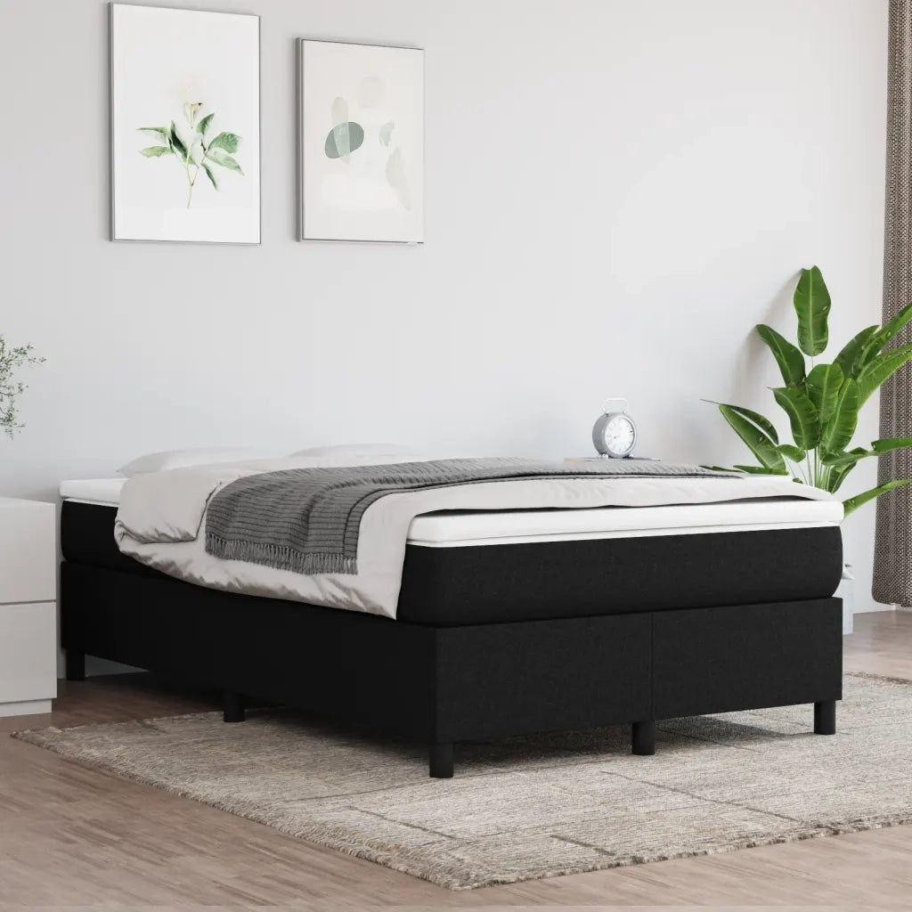 Struttura Letto a Rete a Molle Nero 120x200 cm Tessuto 3120848