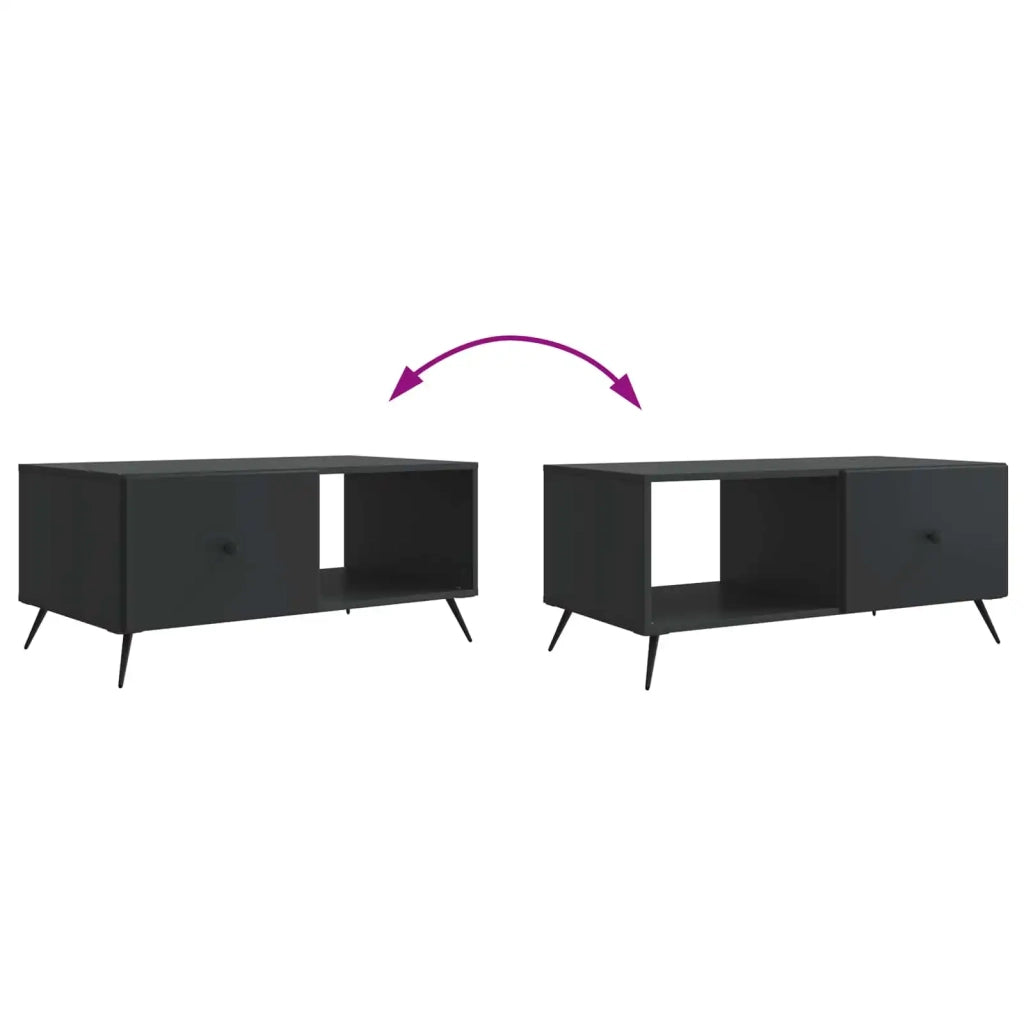 Tavolino da salotto Nero 90 x 50 x 40 cm Legno ingegnerizzato 895646