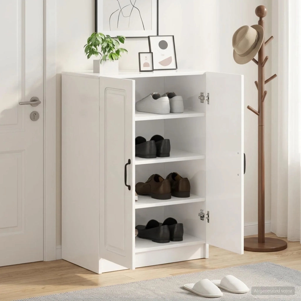 Mobile per scarpe UTRECHT 59,5 x 39,5 x 87 cm Bianco Lucido 897749