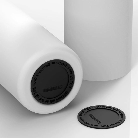 Bomboletta per pavimento - Protezione in silicone - Antiscivolo per pavimento - Nero - Per contenitori Owala - 6 pezzi