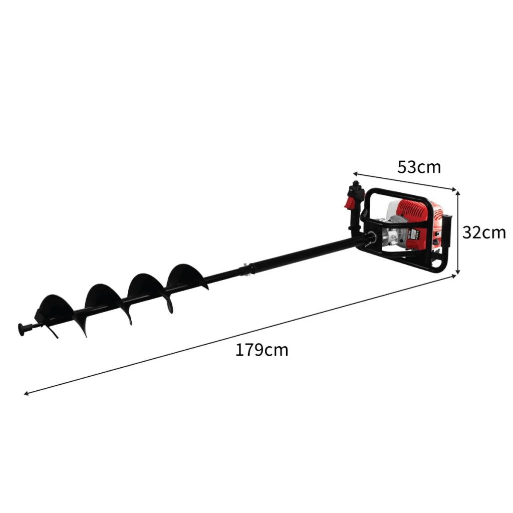 T-Mech Trivella 4 Tempi 120 mm - Ideale per Scavi e Montaggio di Pali