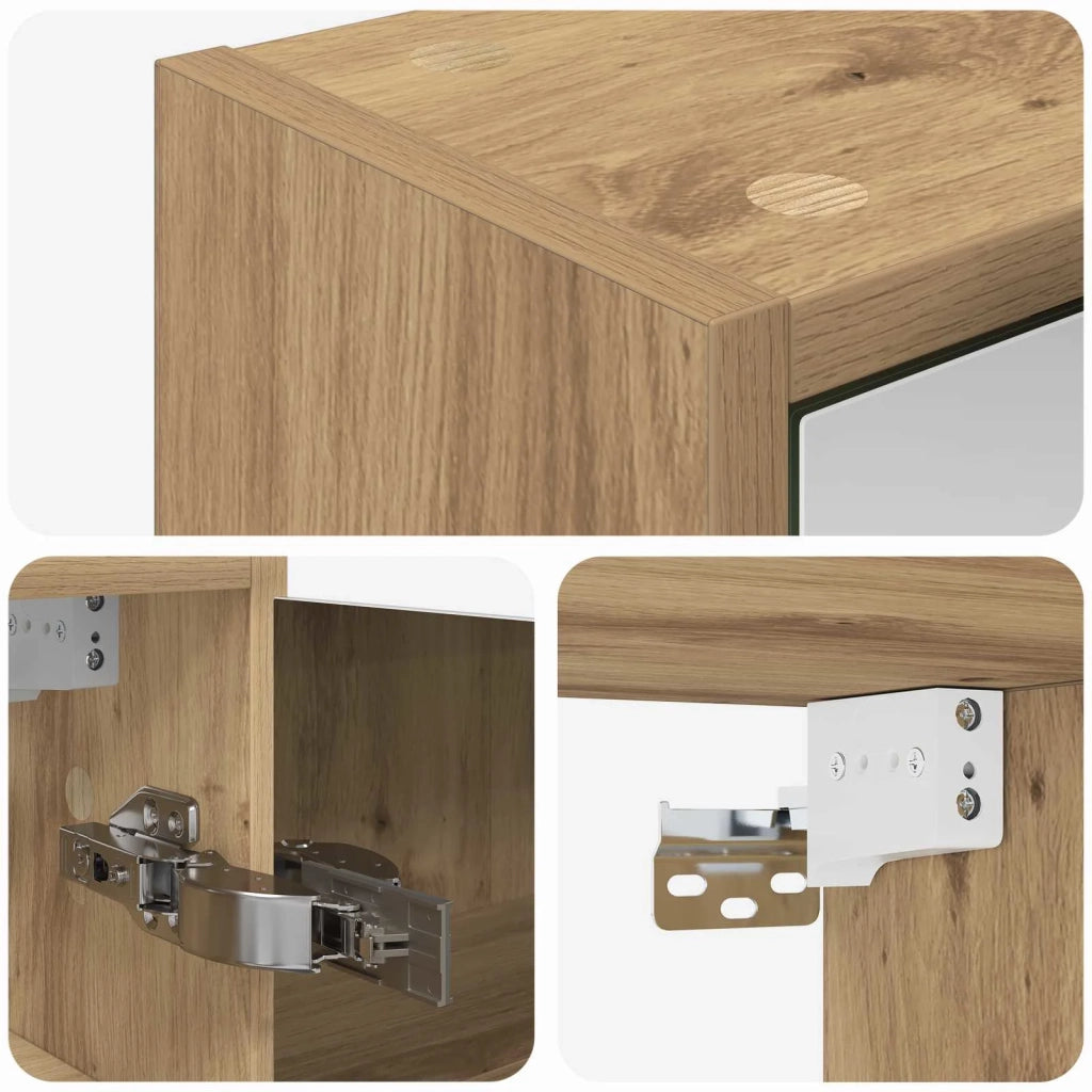 Mobiletto per specchio da bagno con porta Rovere Artigianale 889150