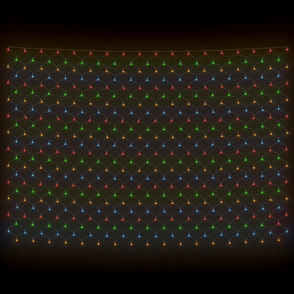 Luci di Natale Rete Colorate 4x4m 544 LED Interni Esterni 328785