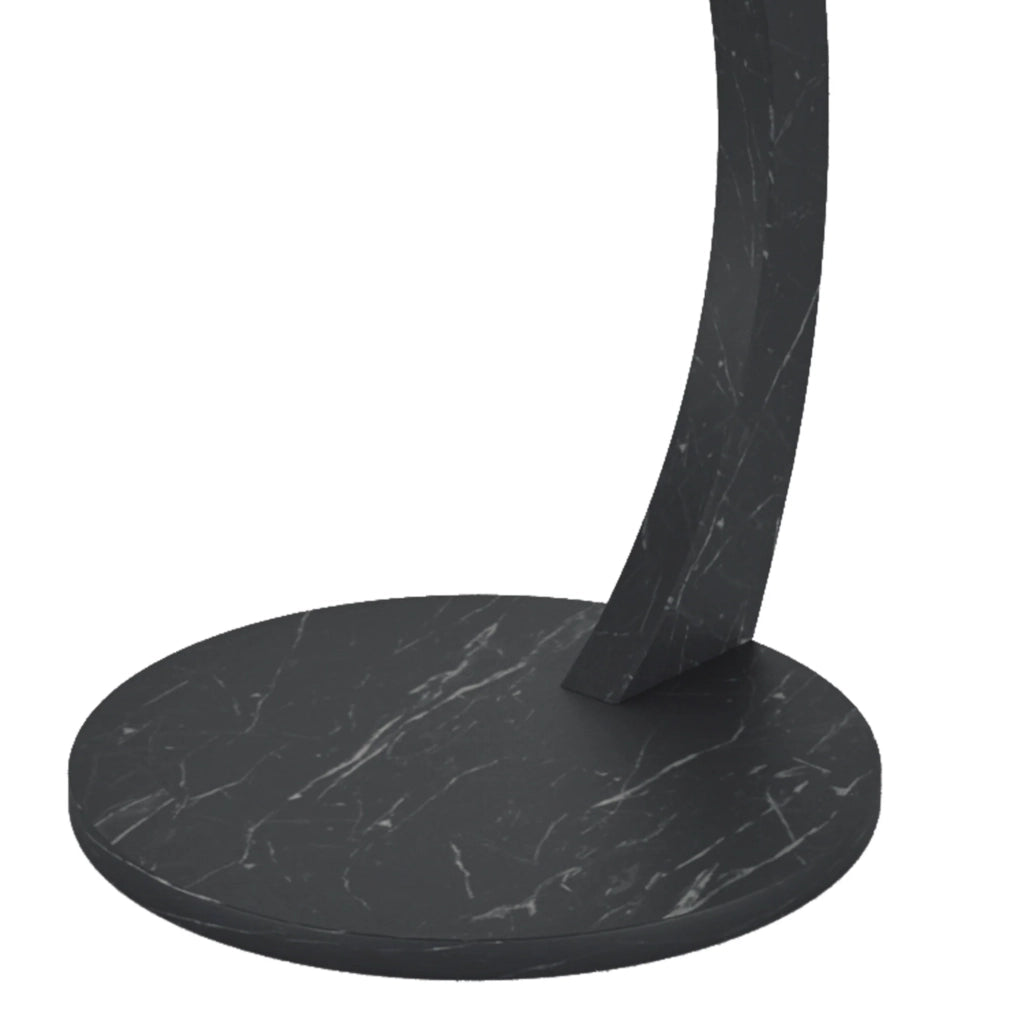 Tavolino rotondo con rotelle MDF 56 x 38 cm nero 03_0008667