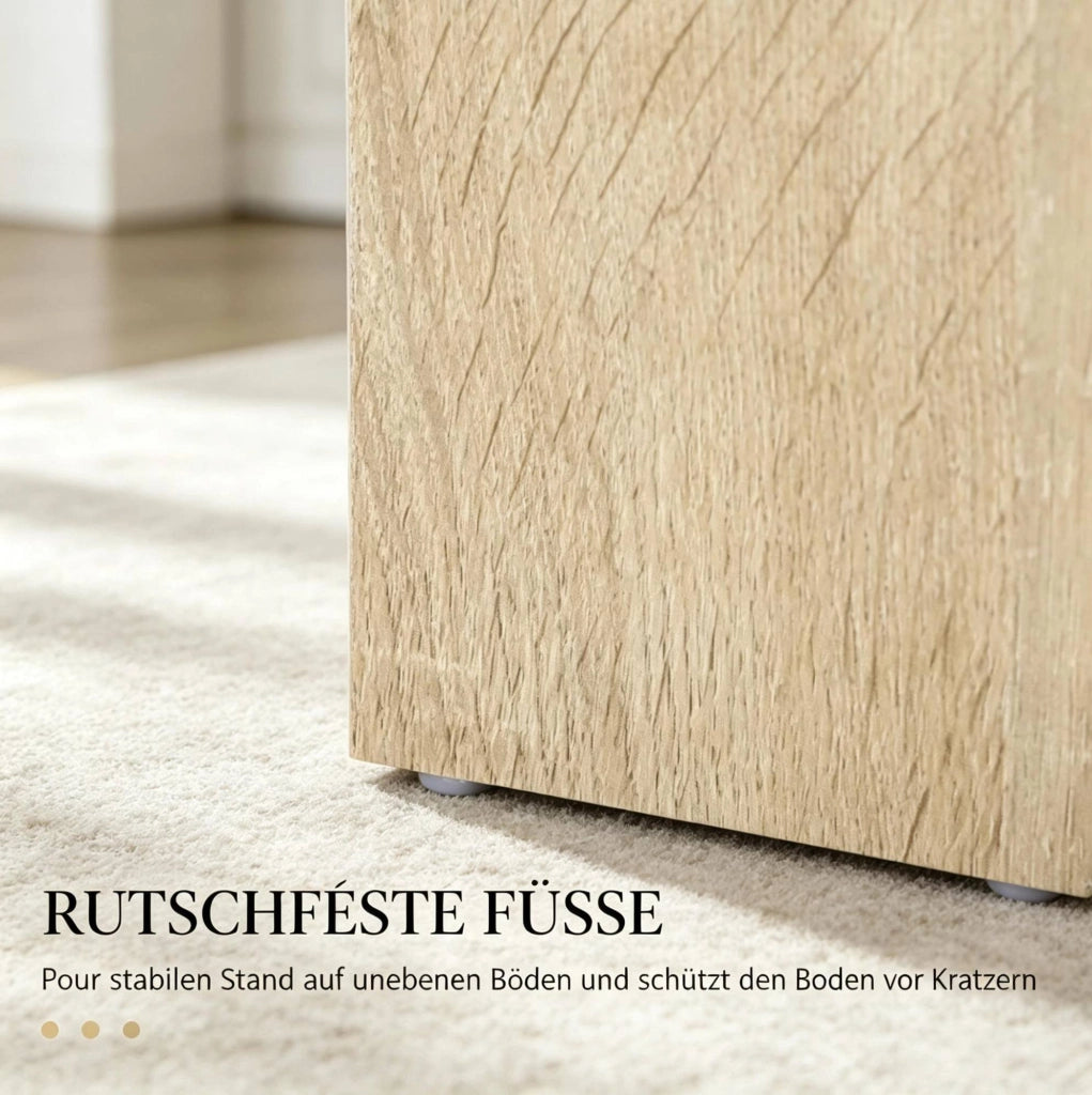 Tavolo da pranzo 120x69 cm in rovere e nero per 4-6 persone