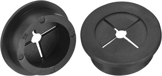 Cavo a nastro gommato flessibile per scrivania - 2 pezzi - 32 mm - Nero - Copertura a gomma protettiva