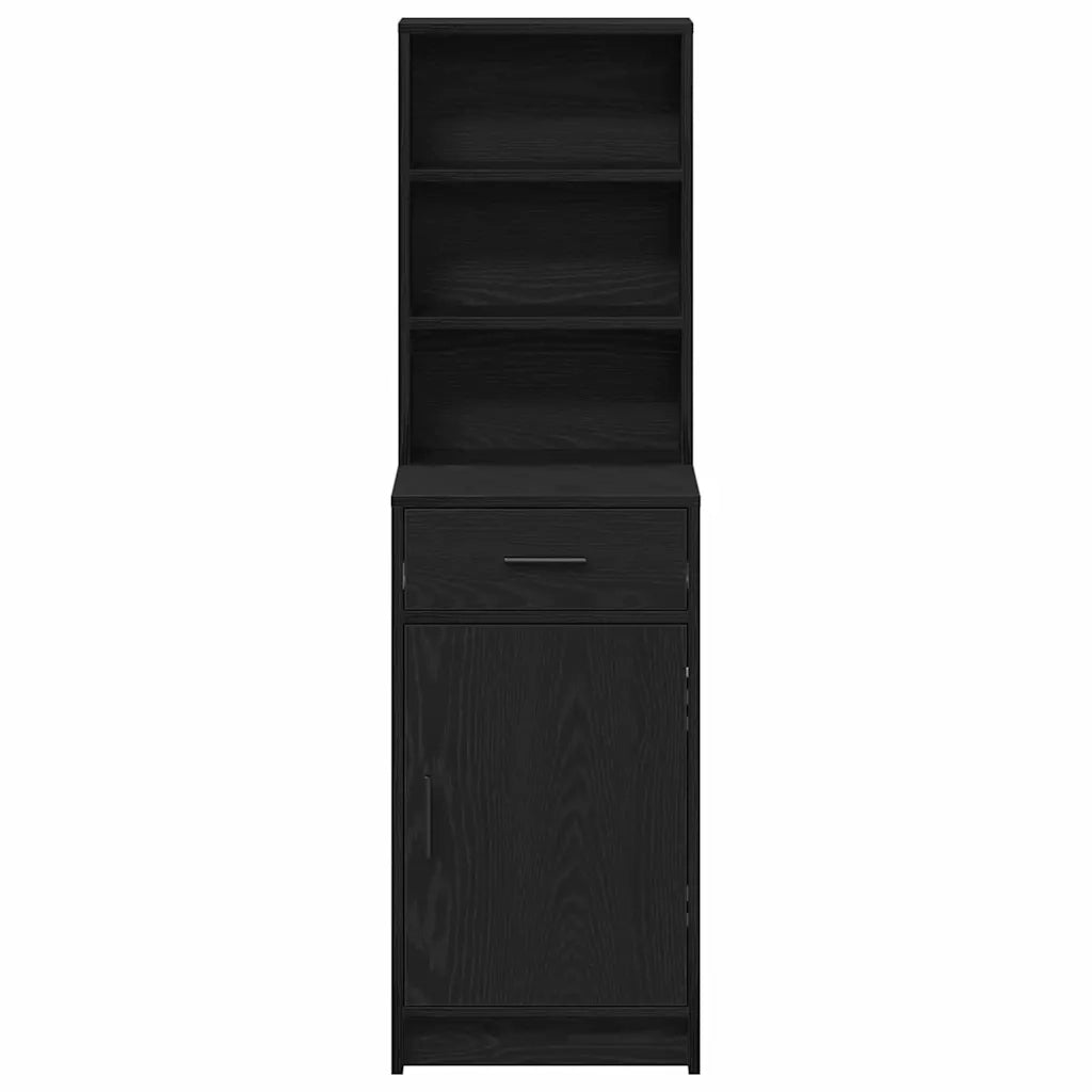 Credenza-Buffet-Armadio da cucina Rovere Nero 40 x 40,5 x 135 cm Legno multistrato