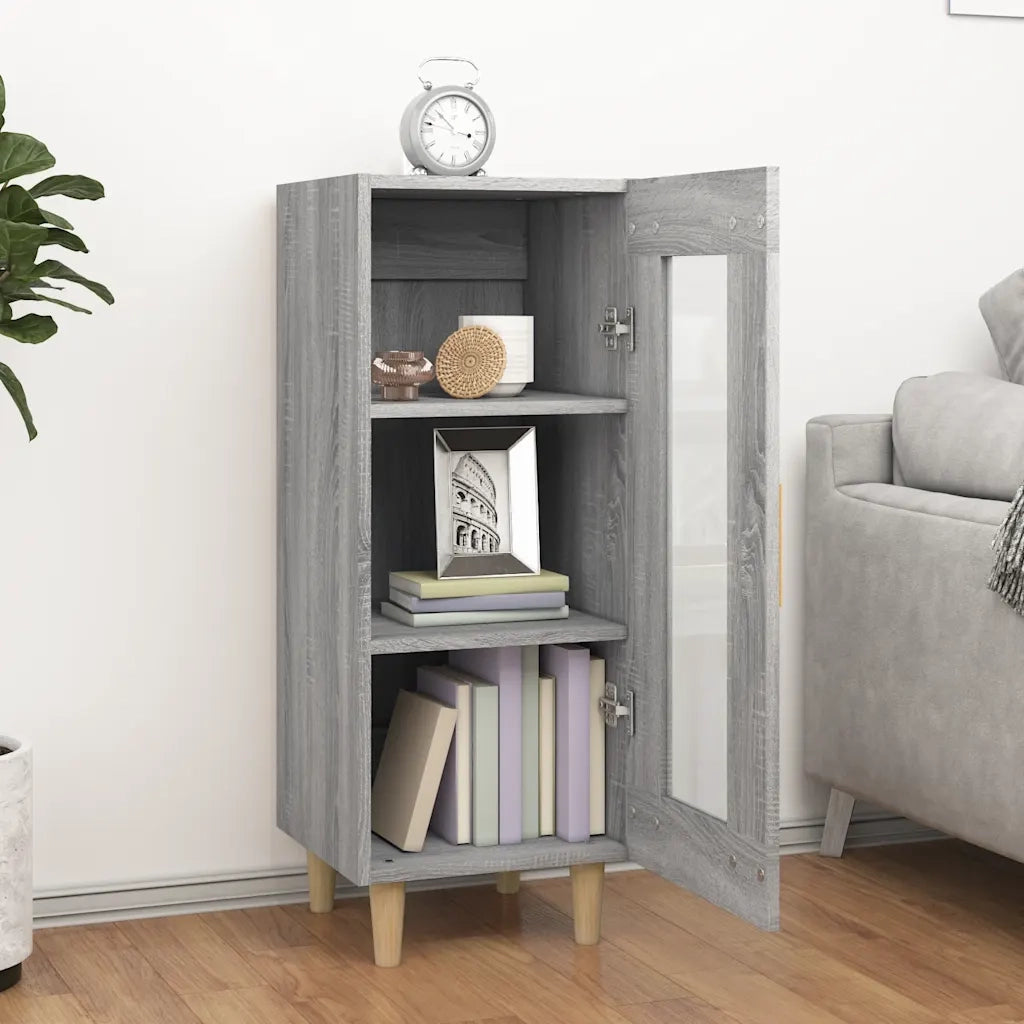Credenza | Madia | Buffet da pranzo | Armadio da pranzo Grigio Sonoma 34,5x34x90 cm in Legno Multistrato