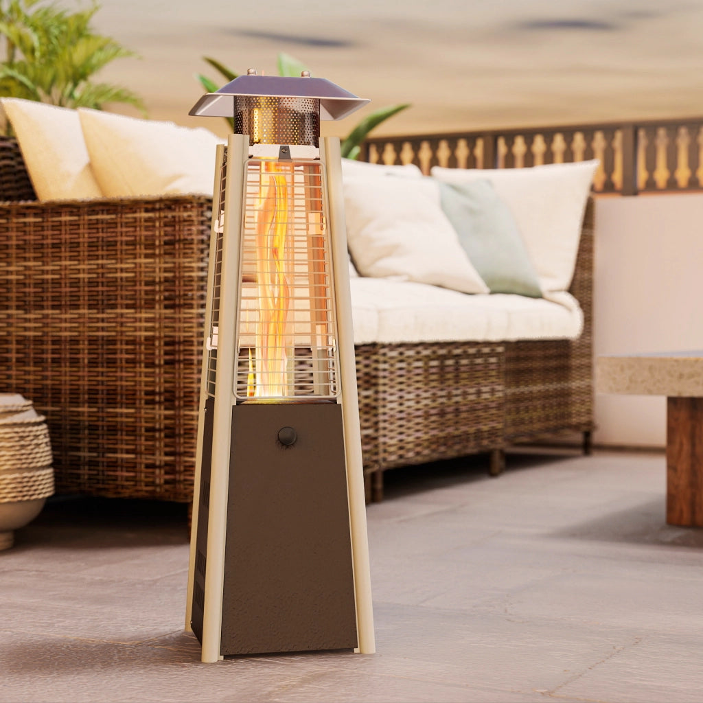 Stufa a Gas Butano Portatile 3000W ¨C zephmum ¨C Sistema Antivuelco, Accensione a Pressione, Colore Argento e Bronzo