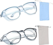 Scherma occhi protezione anti-condensazione con tasche di stoccaggio - occhiali antifumo blu - protezione stoffa/UV - per donne uomini laboratorio