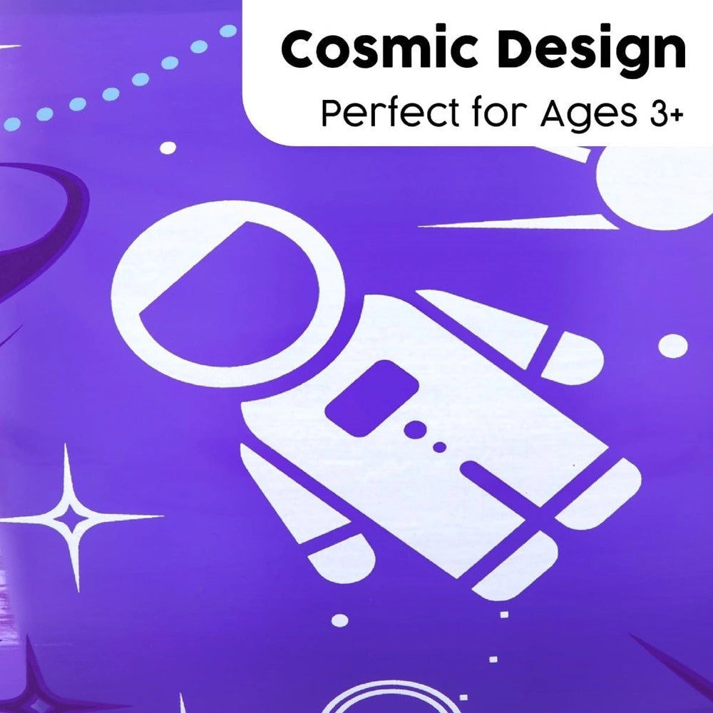 Trade Shop - Poltrona Gonfiabile Astro Glow Luce Led Design Astronauti Spazio 72x72x64 Cm 75122 -