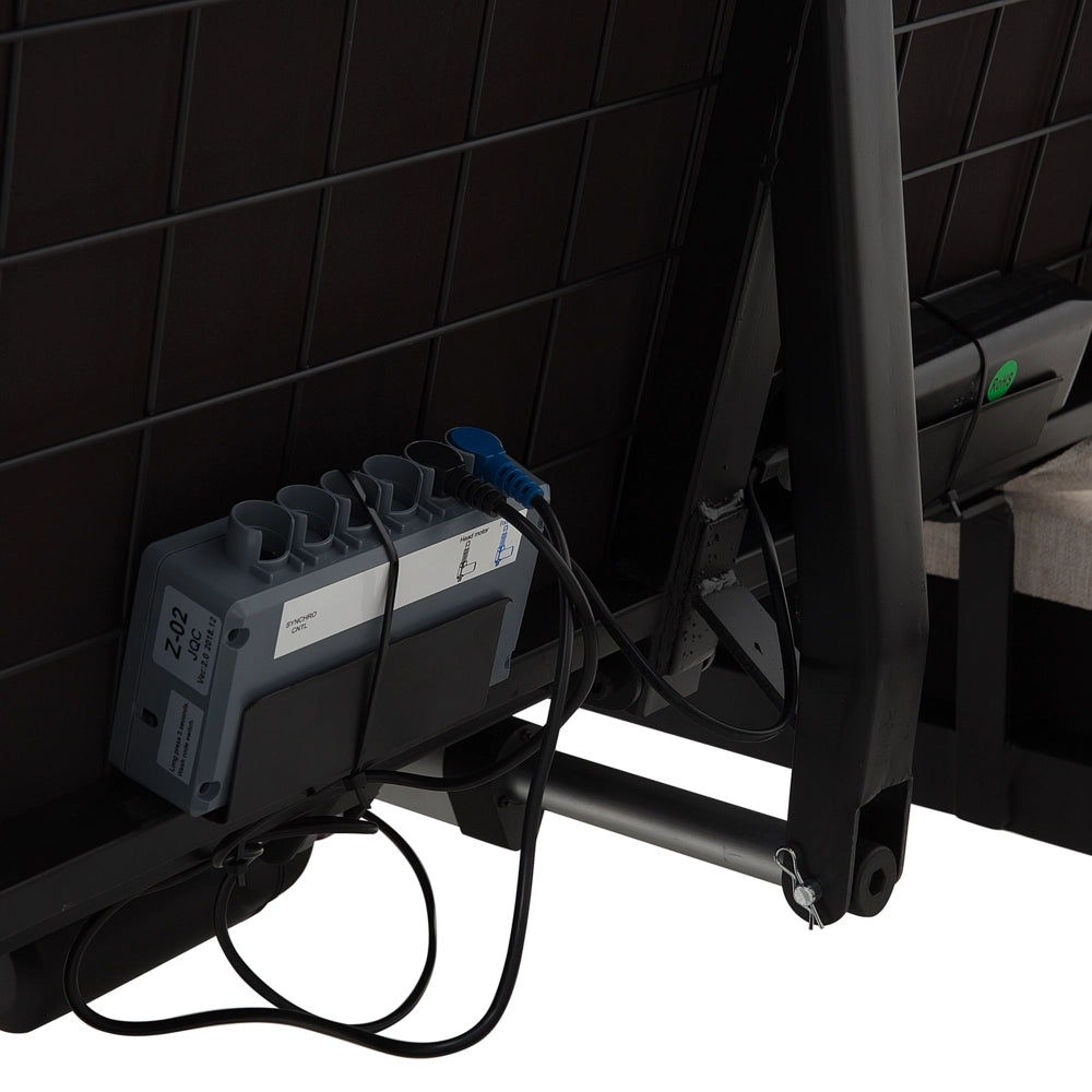Letto Tessuto Beige Chiaro Elettrico Regolabile con Telecomando 180 x 200 cm