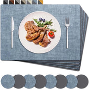 Piatti per tavola da cucina blu - set da 8 - sottopiani decorativi per tavolo