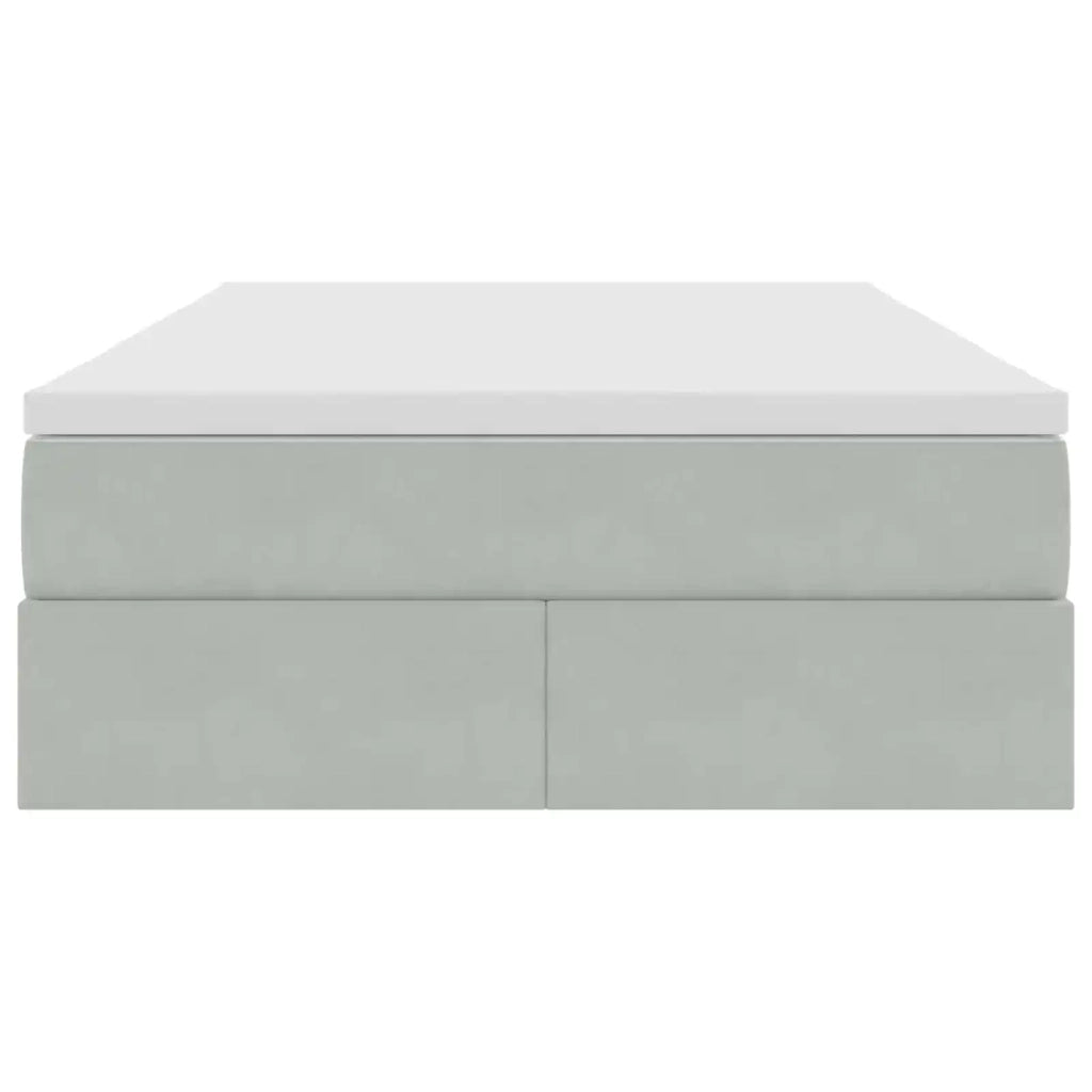 Letto con contenitore e materasso Grigio chiaro 120 x 190 cm 3370287
