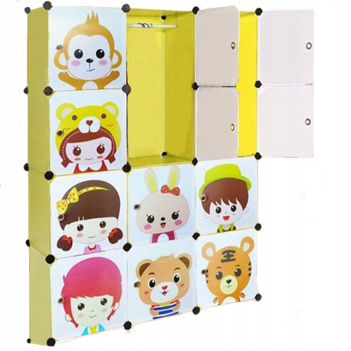 Armadio salvaspazio per la cameretta, con misure 36x110x146 cm, ideale per vestiti e giocattoli.