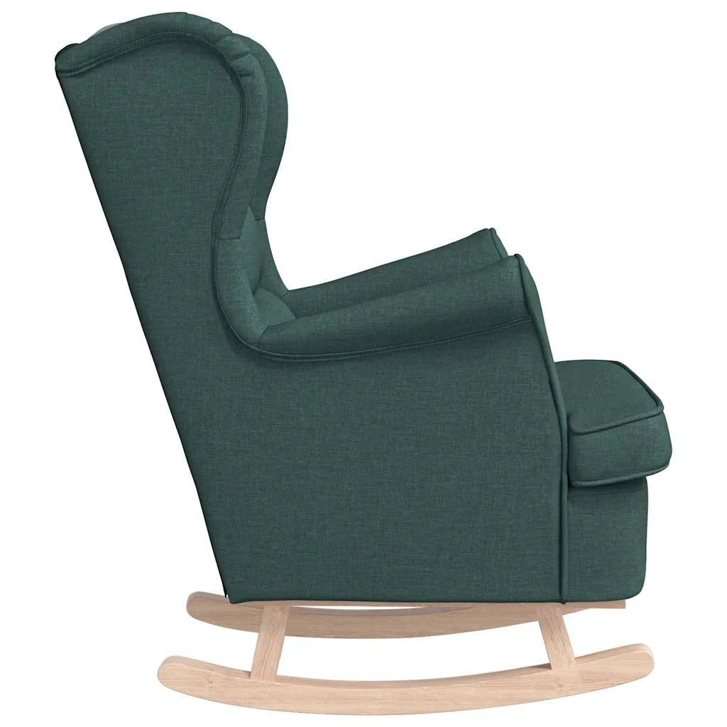 Sedia a Dondolo Verde Scuro 74x90x102 cm in Tessuto 4016924