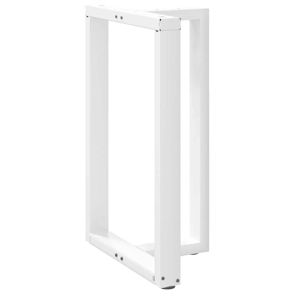 Set di 2 gambe regolabili per tavolo da bar a forma di T 60 x 35 x 90 cm design moderno acciaio bianco 02_0057346