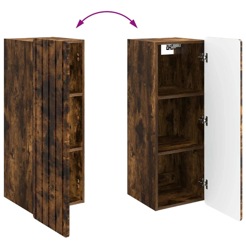 Mobiletto a muro Rovere Fumo 33 x 34,5 x 94 cm