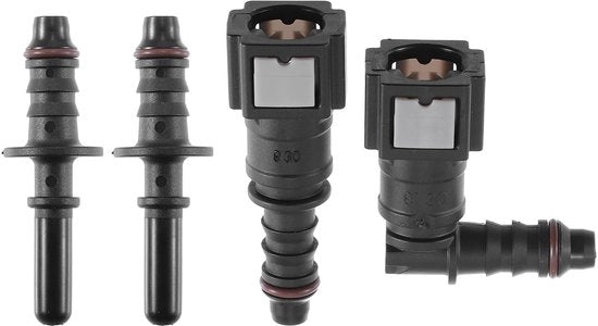 Connettori di combustibile rapido - 1/4" a 5/16" - Nylon di alta qualità - Duraturo - Resistente alla corrosione - Incluso O-ring - Connettore di tubo