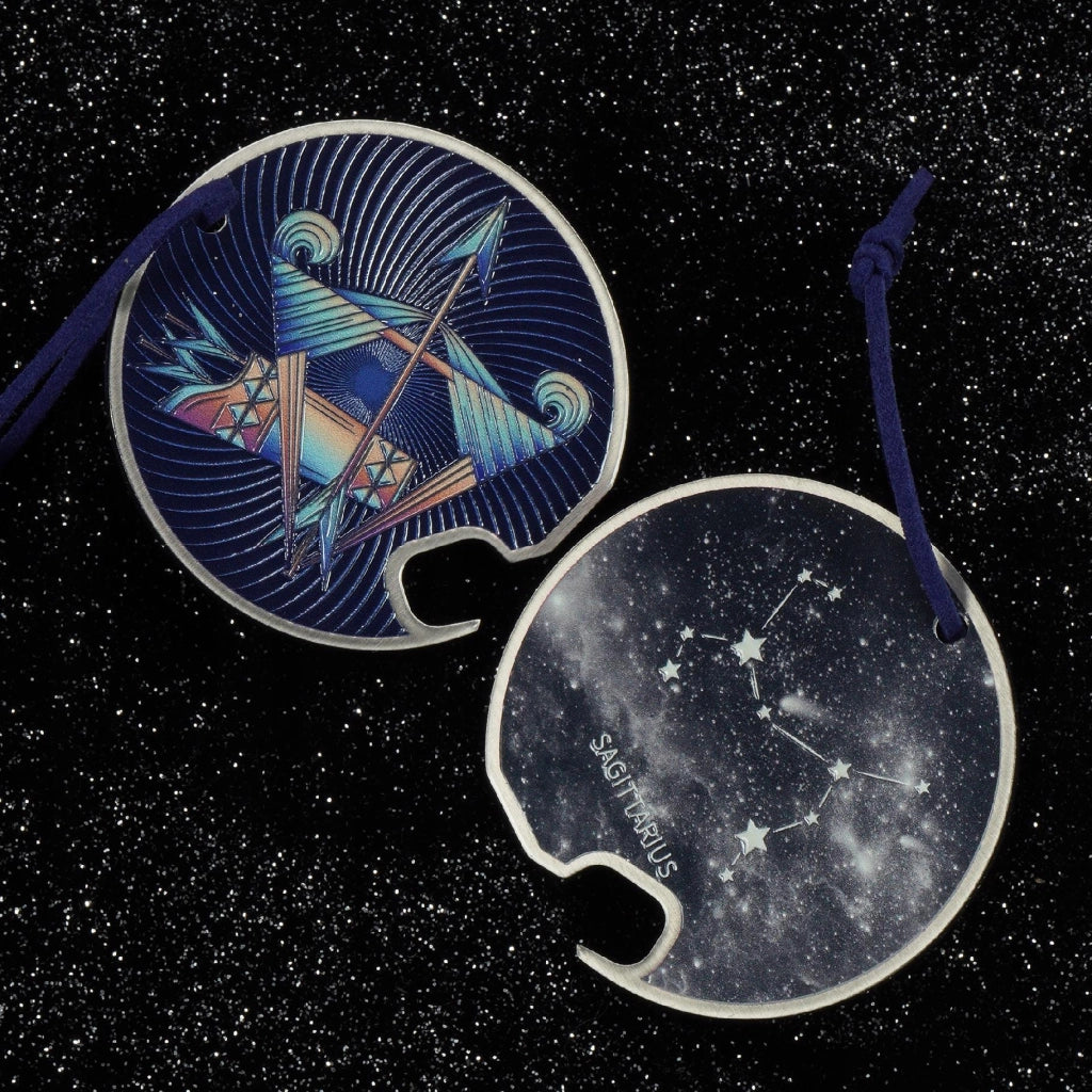 Apribottiglie in metallo KADAX, regalo per segno zodiacale Sagittario, resistente