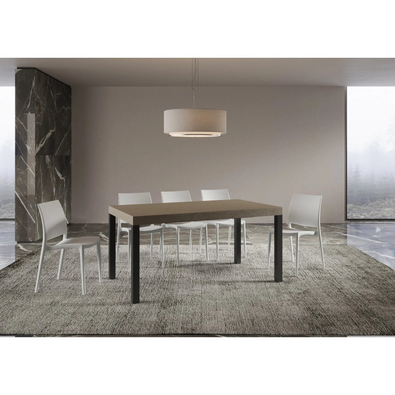 Tavolo allungabile 160/244x80 cm Everyday telaio Antracite - Tortora