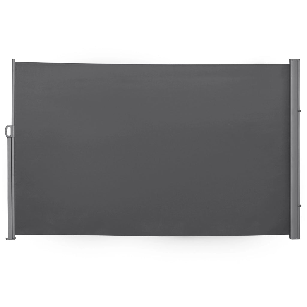 Frangivista da Giardino Estensibile 300x180A cm Poliestere Anti UV e Alluminio Grigio