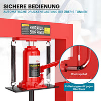 Pressa idraulica da officina 6t Pressa a telaio per cuscinetti