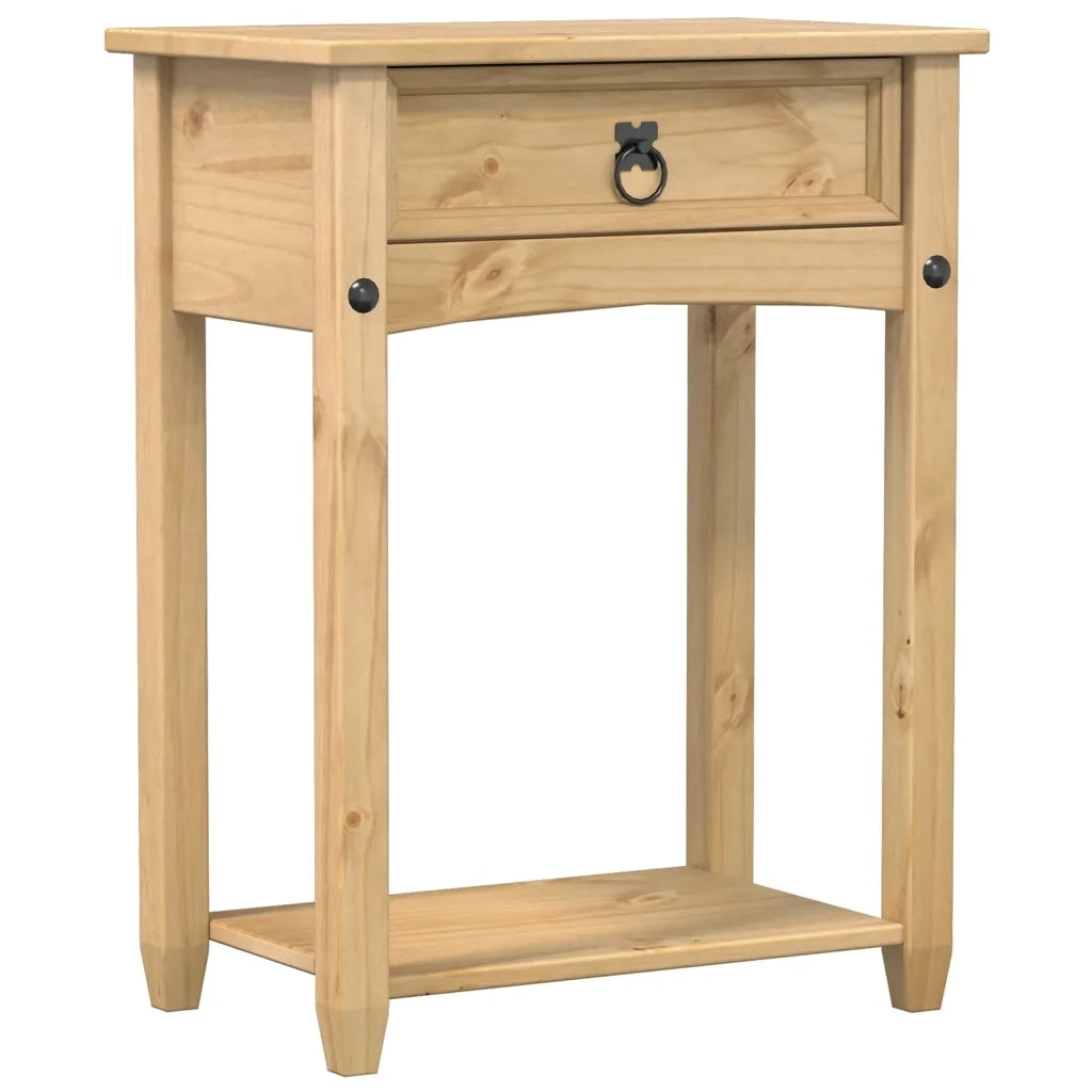 Tavolino Consolle-Tavolino da soggiorno-Tavolo Corona 55x35x73 cm in Legno Massello di Pino