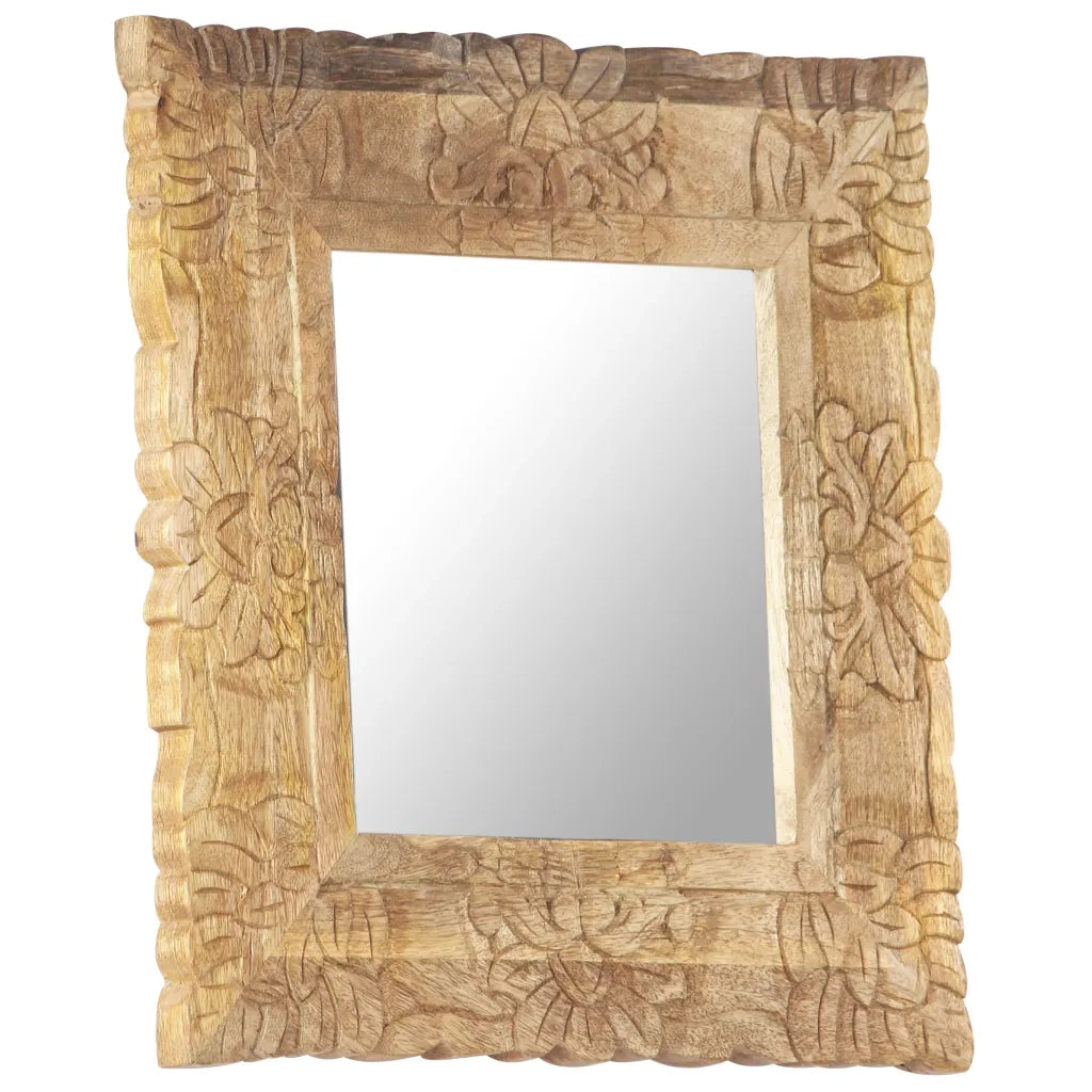 Specchio 50x50 cm in Legno Massello di Mango 321635