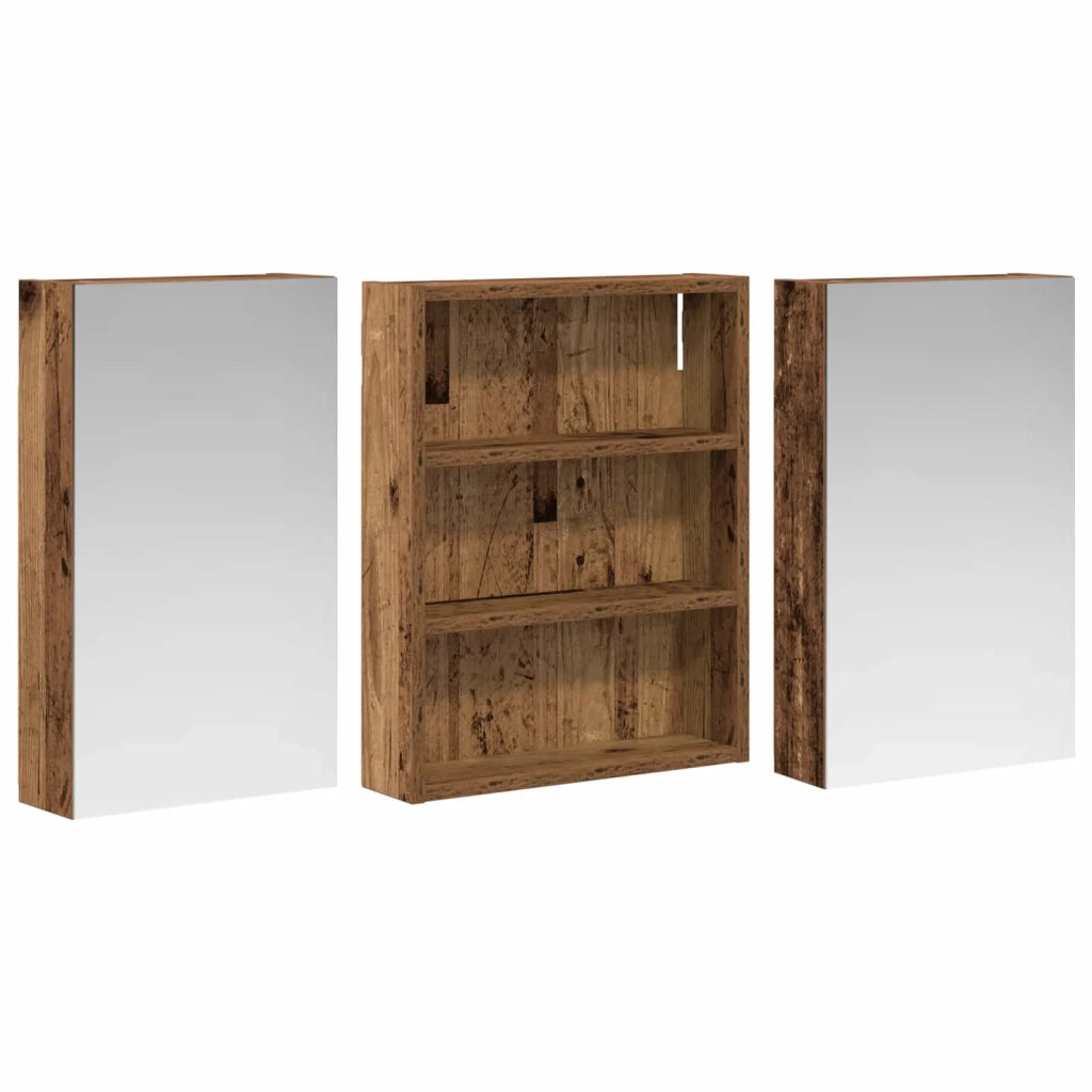 Set di Armadi da Bagno | Armadio da bagno con lo scaffale 3 pz 100 x 10,5 x 50 cm