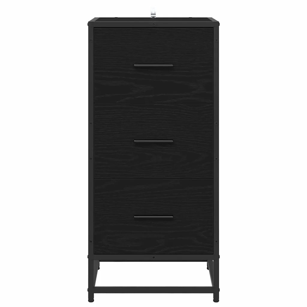 Credenza | Madia | Buffet da pranzo | Armadio da pranzo Rovere Nero 35.5 x 35 x 76 cm