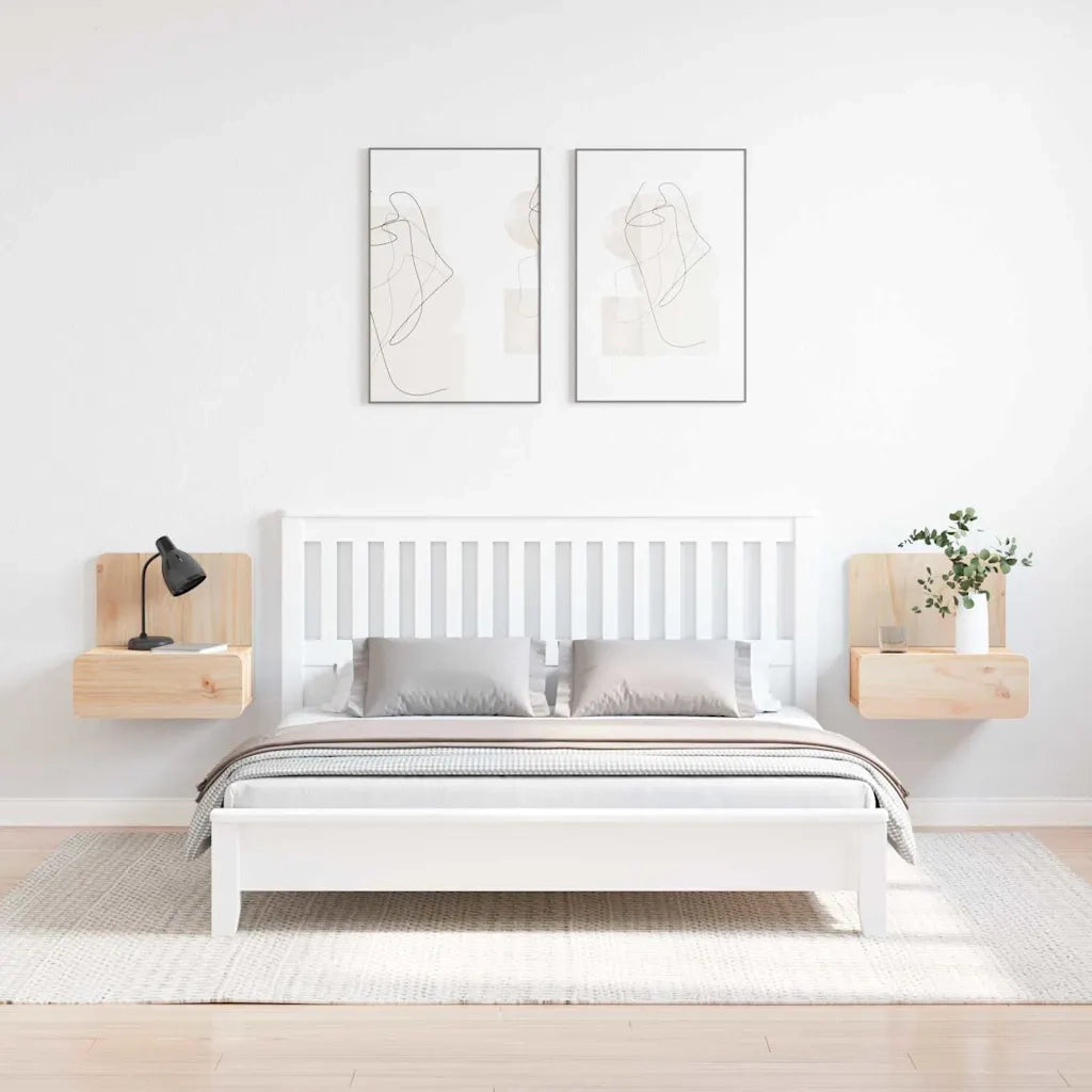 Comodino 2 pcs Marrone 44 x 32,5 x 40 cm Legno di pino massello 873488