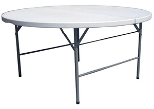 Tavolo Tondo Pieghevole da Catering Ø150 cm in Polietilene Vorghini Bianco
