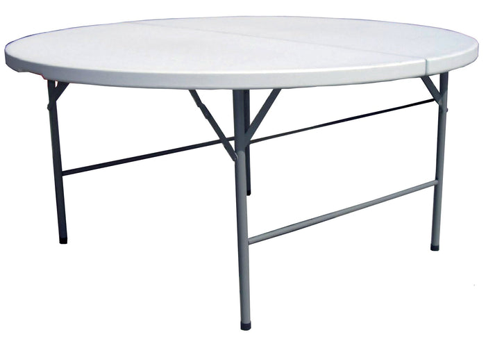 Tavolo Tondo Pieghevole da Catering Ø150 cm in Polietilene Vorghini Bianco