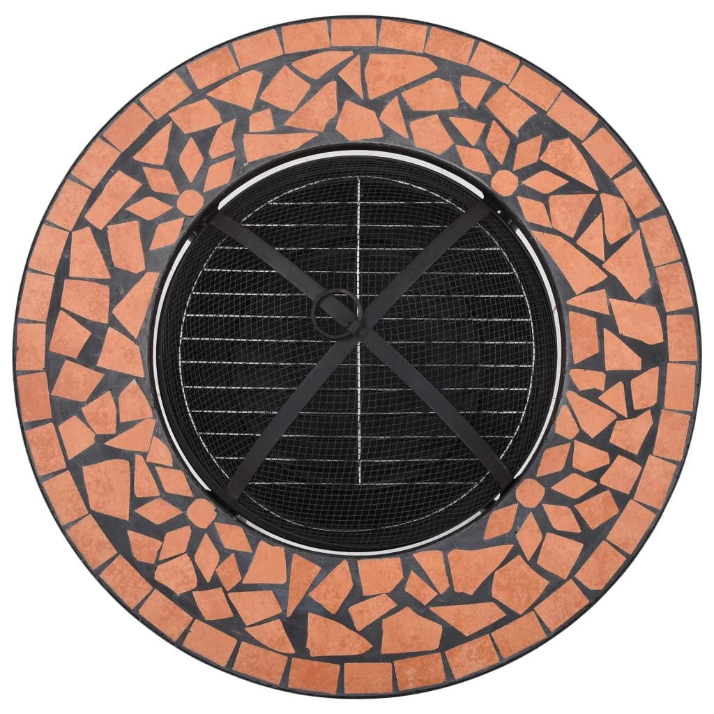 Tavolo da camino in mosaico di terracotta 68 cm ceramica 02_0005903