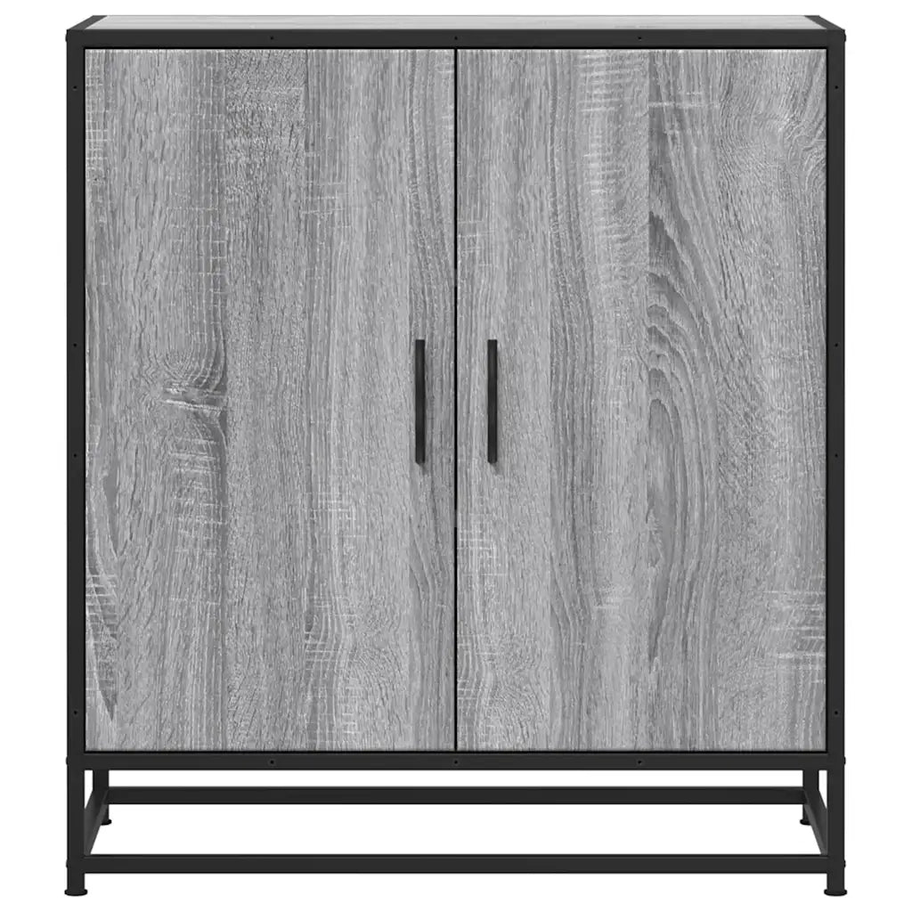 Credenza Grigio Sonoma 68x35x76 cm in Truciolato e Metallo